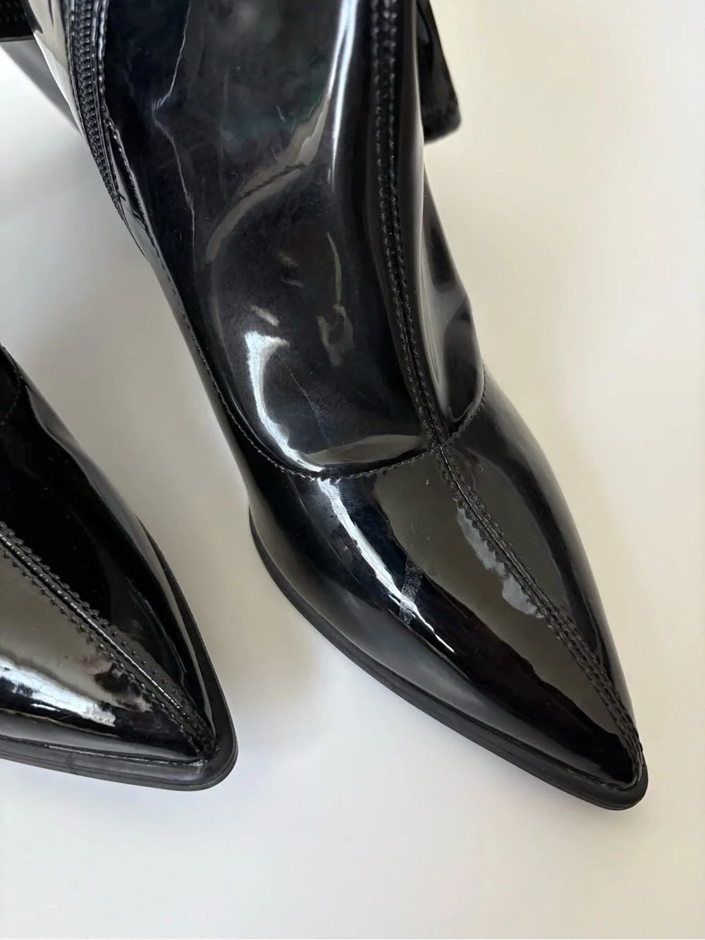 Nordstrom Black Patent Over-the-Knee Stiletto Boots 9.5